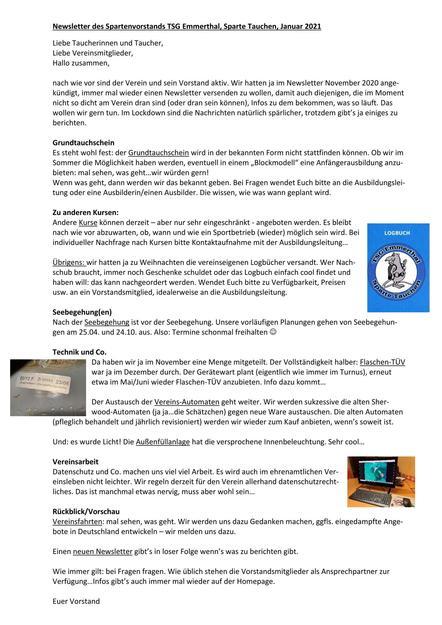 Newsletter 01 21